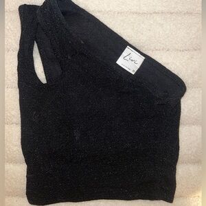 Black Sparkly cropped top